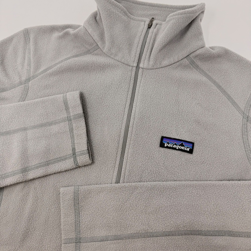Patagonia Womens Medium Micro D 1/4Zip‎ Fleece Pullover Grubhub Embroidery